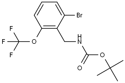 tert-Butyl 2-bromo-6-(trifluoromethoxy)benzylcarbamate Struktur