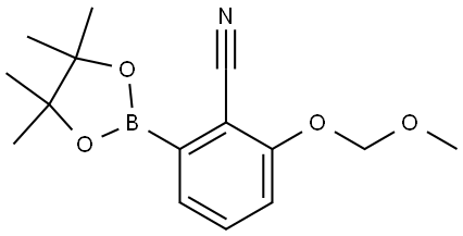 2-(Methoxymethoxy)-6-(4,4,5,5-tetramethyl-1,3,2-dioxaborolan-2-yl)benzonitrile Struktur