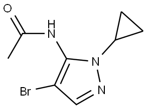 N-(4-Bromo-1-cyclopropyl-1H-pyrazol-5-yl)acetamide Structure