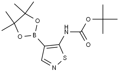 tert-Butyl (4-(4,4,5,5-tetramethyl-1,3,2-dioxaborolan-2-yl)isothiazol-5-yl)carbamate Struktur