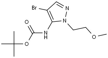 tert-Butyl (4-bromo-1-(2-methoxyethyl)-1H-pyrazol-5-yl)carbamate Struktur