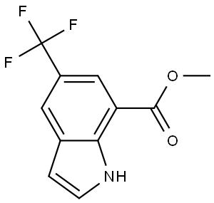 Methyl 5-(trifluoromethyl)-1H-indole-7-carboxylate Struktur