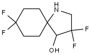 3,3,8,8-Tetrafluoro-1-azaspiro[4.5]decan-4-ol Struktur