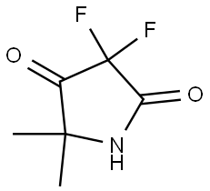 3,3-Difluoro-5,5-dimethylpyrrolidine-2,4-dione Struktur