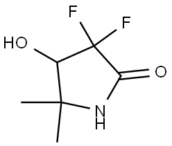 3,3-Difluoro-4-hydroxy-5,5-dimethylpyrrolidin-2-one Struktur