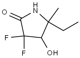 5-Ethyl-3,3-difluoro-4-hydroxy-5-methylpyrrolidin-2-one Struktur