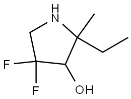 2-Ethyl-4,4-difluoro-2-methylpyrrolidin-3-ol Struktur