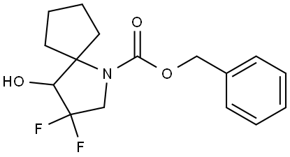 1-Azaspiro[4.4]nonane-1-carboxylic acid, 3,3-difluoro-4-hydroxy-, phenylmethyl ester Struktur