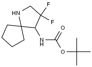 tert-Butyl (3,3-difluoro-1-azaspiro[4.4]nonan-4-yl)carbamate Struktur