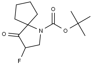 tert-Butyl 3-fluoro-4-oxo-1-azaspiro[4.4]nonane-1-carboxylate Struktur