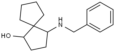 Spiro[4.4]nonan-1-ol, 4-[(phenylmethyl)amino]- Struktur