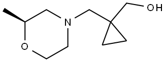 (S)-(1-((2-Methylmorpholino)methyl)cyclopropyl)methanol Struktur