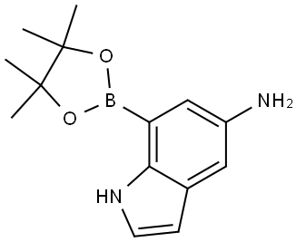 7-(4,4,5,5-tetramethyl-1,3,2-dioxaborolan-2-yl)-1H-indol-5-amine Struktur