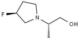 (S)-2-((S)-3-Fluoropyrrolidin-1-yl)propan-1-ol Struktur