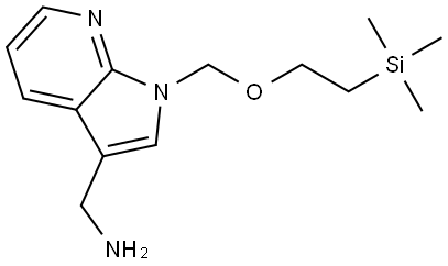 (1-((2-(Trimethylsilyl)ethoxy)methyl)-1H-pyrrolo[2,3-b]pyridin-3-yl)methanamine Struktur