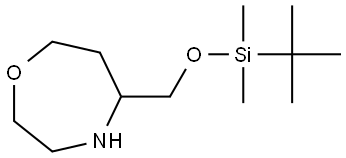 5-(((tert-Butyldimethylsilyl)oxy)methyl)-1,4-oxazepane Struktur