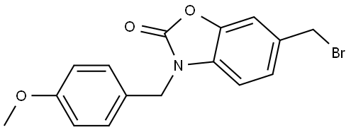 2(3H)-Benzoxazolone, 6-(bromomethyl)-3-[(4-methoxyphenyl)methyl]- Struktur