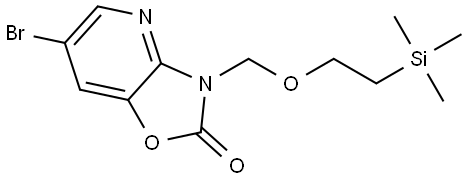 6-Bromo-3-((2-(trimethylsilyl)ethoxy)methyl)oxazolo[4,5-b]pyridin-2(3H)-one Struktur