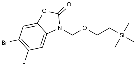 2(3H)-Benzoxazolone, 6-bromo-5-fluoro-3-[[2-(trimethylsilyl)ethoxy]methyl]- Struktur