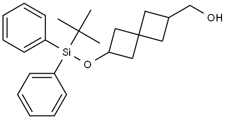 Spiro[3.3]heptane-2-methanol, 6-[[(1,1-dimethylethyl)diphenylsilyl]oxy]- Struktur