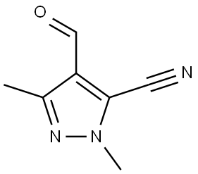 4-Formyl-1,3-dimethyl-1H-pyrazole-5-carbonitrile Struktur