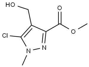 Methyl 5-chloro-4-(hydroxymethyl)-1-methyl-1H-pyrazole-3-carboxylate Struktur