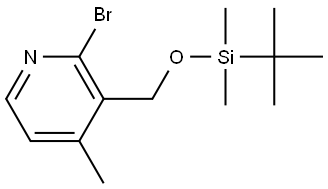 2-Bromo-3-(((tert-butyldimethylsilyl)oxy)methyl)-4-methylpyridine Struktur