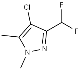 4-Chloro-3-(difluoromethyl)-1,5-dimethyl-1H-pyrazole Struktur