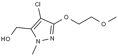 (4-Chloro-3-(2-methoxyethoxy)-1-methyl-1H-pyrazol-5-yl)methanol Struktur