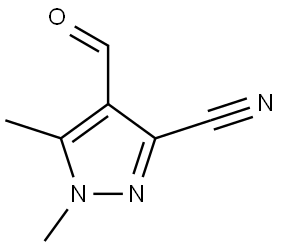 4-Formyl-1,5-dimethyl-1H-pyrazole-3-carbonitrile Struktur
