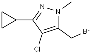 5-(Bromomethyl)-4-chloro-3-cyclopropyl-1-methyl-1H-pyrazole Struktur