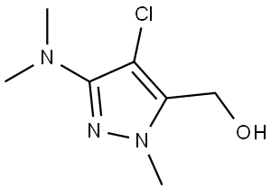 (4-Chloro-3-(dimethylamino)-1-methyl-1H-pyrazol-5-yl)methanol Struktur