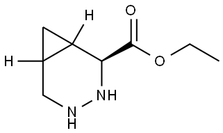 Ethyl (2S)-3,4-diazabicyclo[4.1.0]heptane-2-carboxylate Structure