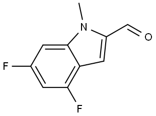 4,6-Difluoro-1-methyl-1H-indole-2-carbaldehyde Struktur