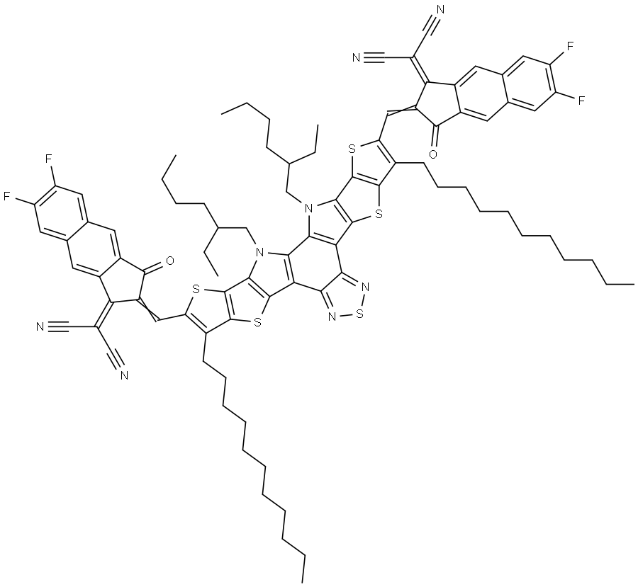 2,2'-((2Z,2'Z)-((12,13-bis(2-ethylhexyl)-3,9-diundecyl-12,13-dihydro-[1,2,5]thiadiazolo[3,4-e]thieno[2'',3'':4',5']thieno[2',3':4,5]pyrrolo[3,2-g]thieno|2,2'-((2Z,2'Z)-((12,13-BIS(2-ETHYLHEXYL)-3,9-DIUNDECYL-12,13-DIHYDRO-[1,2,5]THIADIAZOLO[3,4-E]THIENO[2'',3'':4',5']THIENO[2',3':4,5]PYRROLO[3,2-G]THIENO[2',3':4