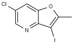 Furo[3,2-b]pyridine, 6-chloro-3-iodo-2-methyl- Struktur