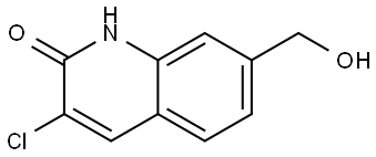2(1H)-Quinolinone, 3-chloro-7-(hydroxymethyl)- Struktur