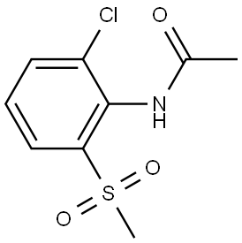 N-(2-Chloro-6-(methylsulfonyl)phenyl)acetamide Struktur