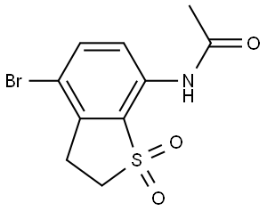 N-(4-Bromo-1,1-dioxido-2,3-dihydrobenzo[b]thiophen-7-yl)acetamide Struktur