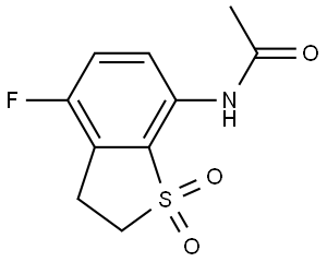 N-(4-Fluoro-1,1-dioxido-2,3-dihydrobenzo[b]thiophen-7-yl)acetamide Struktur
