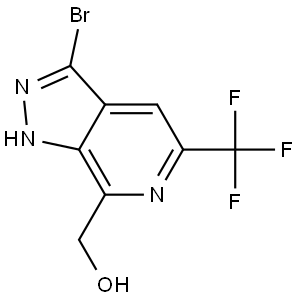 (3-Bromo-5-(trifluoromethyl)-1H-pyrazolo[3,4-c]pyridin-7-yl)methanol Struktur