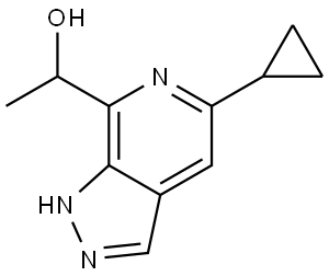 1H-Pyrazolo[3,4-c]pyridine-7-methanol, 5-cyclopropyl-α-methyl- Struktur