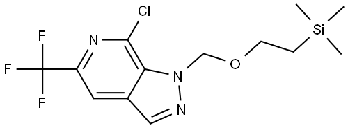1H-Pyrazolo[3,4-c]pyridine, 7-chloro-5-(trifluoromethyl)-1-[[2-(trimethylsilyl)ethoxy]methyl]- Struktur