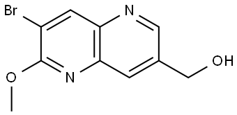 (7-Bromo-6-methoxy-1,5-naphthyridin-3-yl)methanol Struktur