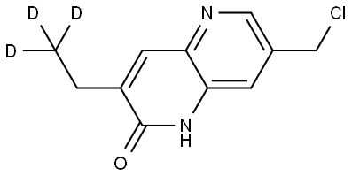7-(Chloromethyl)-3-(ethyl-2,2,2-d3)-1,5-naphthyridin-2(1H)-one Struktur