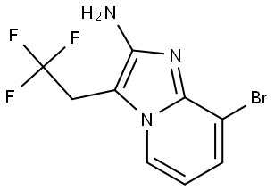 8-Bromo-3-(2,2,2-trifluoroethyl)imidazo[1,2-a]pyridin-2-amine Struktur