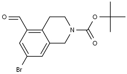 tert-Butyl 7-bromo-5-formyl-3,4-dihydroisoquinoline-2(1H)-carboxylate Struktur
