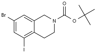 tert-Butyl 7-bromo-5-iodo-3,4-dihydroisoquinoline-2(1H)-carboxylate Struktur