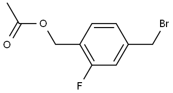 Benzenemethanol, 4-(bromomethyl)-2-fluoro-, 1-acetate Struktur