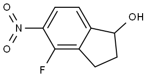 1H-Inden-1-ol, 4-fluoro-2,3-dihydro-5-nitro- Struktur